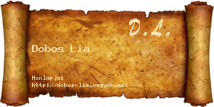 Dobos Lia névjegykártya